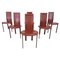 Red Leather Dining Chairs by Cattelan Italy, 1980s, Set of 6 1