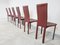 Red Leather Dining Chairs by Cattelan Italy, 1980s, Set of 6 4