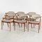 Teak Model 42 Dining Chairs by Kai Kristiansen for Schou Andersen, Set of 6 1