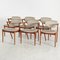 Teak Model 42 Dining Chairs by Kai Kristiansen for Schou Andersen, Set of 6, Image 1