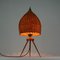Mid-Century Austrian Rattan, Teak & Brass Table Lamp by J.T Kalmar, 1950s 7
