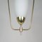Mid-Century French Brass & Opaline Glass Pendant from Arlus, 1950s 8