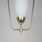 Mid-Century French Brass & Opaline Glass Pendant from Arlus, 1950s, Image 8