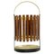 Mid-Century Wood and Brass Umbrella Stand, Italy 1950s, Image 1