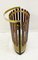 Mid-Century Wood and Brass Umbrella Stand, Italy 1950s 2
