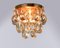 Small German Murano Glass Flush Mount Chandelier from Palwa, 1960 7