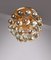 Small German Murano Glass Flush Mount Chandelier from Palwa, 1960, Image 3