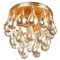 Small German Murano Glass Flush Mount Chandelier from Palwa, 1960, Image 1