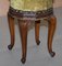 Antique Hardwood Carved Side Tables with Velvet Tops, 1860s, Set of 2 7