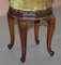 Antique Hardwood Carved Side Tables with Velvet Tops, 1860s, Set of 2, Image 7
