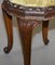 Antique Hardwood Carved Side Tables with Velvet Tops, 1860s, Set of 2, Image 8
