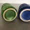 Multi-Color Pottery Fat Lava Vases by Scheurich, Germany, 1970s, Set of 3, Image 16