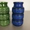 Multi-Color Pottery Fat Lava Vases by Scheurich, Germany, 1970s, Set of 3 6