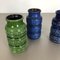 Multi-Color Pottery Fat Lava Vases by Scheurich, Germany, 1970s, Set of 3 12