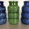 Multi-Color Pottery Fat Lava Vases by Scheurich, Germany, 1970s, Set of 3, Image 5