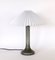 Scandinavian Glass Table Lamp with Pleated Shade 3