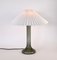 Scandinavian Glass Table Lamp with Pleated Shade 2
