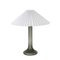 Scandinavian Glass Table Lamp with Pleated Shade 1