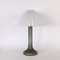 Scandinavian Glass Table Lamp with Pleated Shade 7