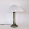 Scandinavian Glass Table Lamp with Pleated Shade 6