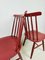 Vintage Bordeaux Red Wooden Dining Chairs by Ilmari Tapiovaara, 1960s, Set of 2 4