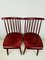 Vintage Bordeaux Red Wooden Dining Chairs by Ilmari Tapiovaara, 1960s, Set of 2 6
