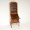 Slim Antique Figured Walnut Bureau Bookcase 2