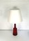 Danish Modern Table Lamp in Red Glass by Bent Nordsted for Kastrup Holmegaard, Denmark, 1960s 6