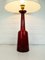 Lampe de Bureau Moderne en Verre Rouge par Bent Nordsted pour Kastrup Holmegaard, Danemark, 1960s 3