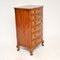 Antique Burr Walnut Bow Front Chest of Drawers 8