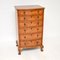 Antique Burr Walnut Bow Front Chest of Drawers, Image 2