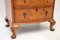 Antique Burr Walnut Bow Front Chest of Drawers 6