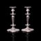 Antique English Victorian Silver Plated Candlesticks, Set of 3 7