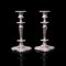 Antique English Victorian Silver Plated Candlesticks, Set of 3, Image 7