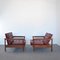 Teak Leather Armchairs by Georges Coslin for 3V Arredamenti Padova, 1960s, Set of 2, Image 3