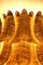Langer goldener Kronleuchter aus Muranoglas 16