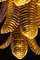 Lampadario lungo in vetro di Murano dorato, Immagine 3