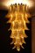 Lampadario lungo in vetro di Murano dorato, Immagine 10