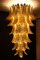 Long Golden Murano Glass Chandelier 10