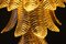 Langer goldener Kronleuchter aus Muranoglas 4