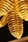 Langer goldener Kronleuchter aus Muranoglas 15