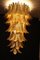 Long Golden Murano Glass Chandelier 1