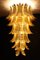 Lampadario lungo in vetro di Murano dorato, Immagine 13