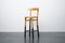 Industrial Wood and Metal Stool with Backrest 1