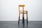 Industrial Wood and Metal Stool with Backrest, Image 8