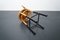 Industrial Wood and Metal Stool with Backrest 15