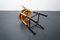 Industrial Wood and Metal Stool with Backrest, Image 15