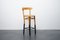 Industrial Wood and Metal Stool with Backrest, Image 6