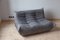 Grey Microfiber Togo 2-Seat Sofa by Michel Ducaroy for Ligne Roset 5