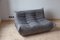 Grey Microfiber Togo 2-Seat Sofa by Michel Ducaroy for Ligne Roset 3